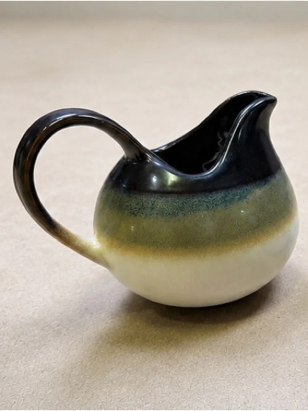 Sango Nova Black 4932 Stoneware Creamer & Covered Sugar Bowl Set circa 2000-2004
